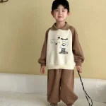 [80-150cm]カラー切り替え カジュアル セットアップ - Image 5