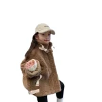 [90-130cm] フェイクムートン コート - Image 6