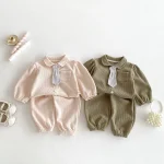 [73-110cm]ネクタイワッフル セットアップ - Image 6