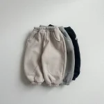 [73-100cm] 韓国風 ポケット付き ボア付き カジュアル パンツ - Image 6