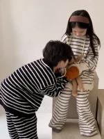 [90-150cm] ボアボーダー ルームウエア セットアップ - Image 13