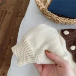 [90-130cm] フリルビッグ襟 ニット トップス - Image 6