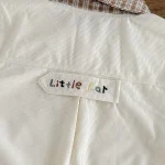 [66-90cm] チェック襟 車プリント オールインワン - Image 8