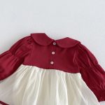 [66-90cm]ロンパース 蝶結び レッド 可愛い おしゃれ 定番 - Image 8