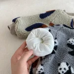 [66-90cm] パンダor犬柄 ボア オールインワン - Image 6