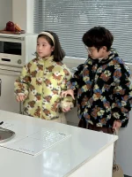 [90-150cm] 花柄 ボア アウター - Image 5