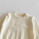 [66-100cm] フリル トップス &ネコ 刺繡 3点セット - Image 4