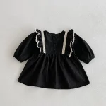 [66-110cm] 肩フリル ワンピース or ロンパース - Image 3