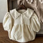 [66-90cm] デイジー襟 パフスリーブ ロンパース - Image 10