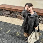 [80-150cm] フード付き ロング アウター - Image 11