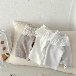 [66-10cm] レース襟 トップス