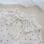 [66-90cm] ボンネットOR小花柄 オールインワン