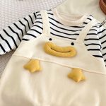 [66-90cm]ロンパース レイヤード ダックボーダー - Image 7