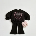 [73-120cm] リボン 英字 カジュアル セットアップ - Image 9