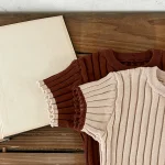 [66-90cm] ニット リブ セットアップ - Image 2