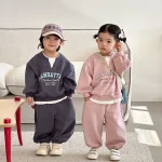 [80-150cm]セットアップ 英字プリント カジュアル 定番 - Image 2