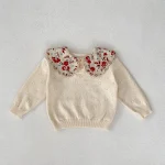 [66-100cm] 刺繍 襟 トップス - Image 10