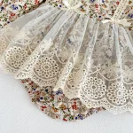 [66-90cm] ワンピース風 花柄 ロンパース - Image 6