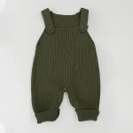 [66-90cm]サロペット シンプル リブ シンプル 肌に優しい - Image 9