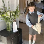 [90-160cm] フォーマル シンプル シャツ or太プリーツジャンパー スカート - Image 14