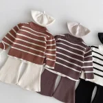 [80-130cm] ボーダー トップス ORアレア パンツ - Image 12