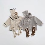 [66-90cm]3点セット ニット カーディガン&サロペットロンパース&帽子 - Image 17