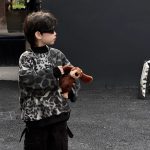 [100-150cm]ヒョウ柄 クール 裏起毛 トレーナー