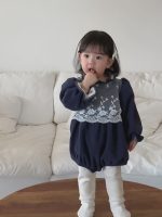 [66-90cm]レース 花刺繡 ロンパース - Image 16