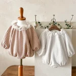 [66-90cm] レース襟 ロンパース