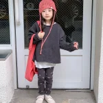 [80-130cm] リボン柄 レギンス - Image 2