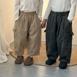 [80-150cm] ポケット付き コーデュロイ ボトムス - Image 3