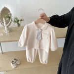 [73-110cm]ネクタイワッフル セットアップ - Image 4