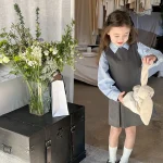 [90-160cm] フォーマル シンプル シャツ or太プリーツジャンパー スカート - Image 3