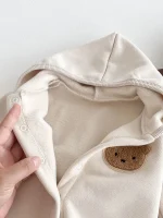 [66-90cm]熊柄 オールインワン - Image 4