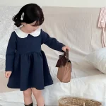 [80-130cm]ワンピース フォーマル 丸襟 おしゃれ - Image 3