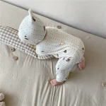 [66-90cm]帽子付き 梨柄 ワッフル オールインワン or セットアップ - Image 2