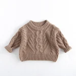 [80-130cm] ゲーブル編み セーター - Image 2