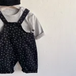 [66-90cm] 小花柄 サロペットORインナーシャツ - Image 10