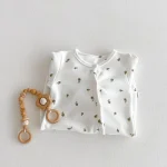 [66-90cm] 花柄 ロンパース - Image 7