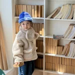 [80-130cm] スカーフ付き ボア アウター - Image 2