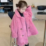 [100-150cm]ボタン付き ボアコート - Image 5