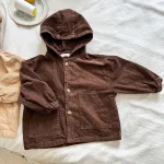 [80-150cm] フード付き ポケット付き アウター - Image 2