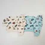 [80-130cm] 車プリント カジュアル セットアップ - Image 6