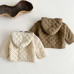 [66-100cm] フード付き ドット アウター - Image 2