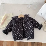 [80-130cm] 丸襟 小花柄 アウター - Image 6