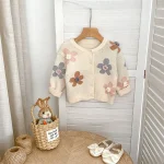 [66-100cm] フラワー カーディガン - Image 10