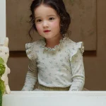 [90-150cm]フリル花柄 インナー シャツ - Image 8