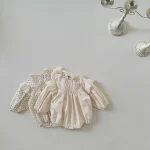 [66-90cm] 肩フリル ロンパース - Image 9