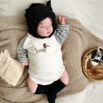 [66-90cm] 犬柄 ロンパース - Image 7