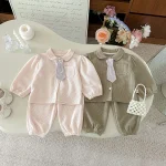 [73-110cm]ネクタイワッフル セットアップ - Image 8